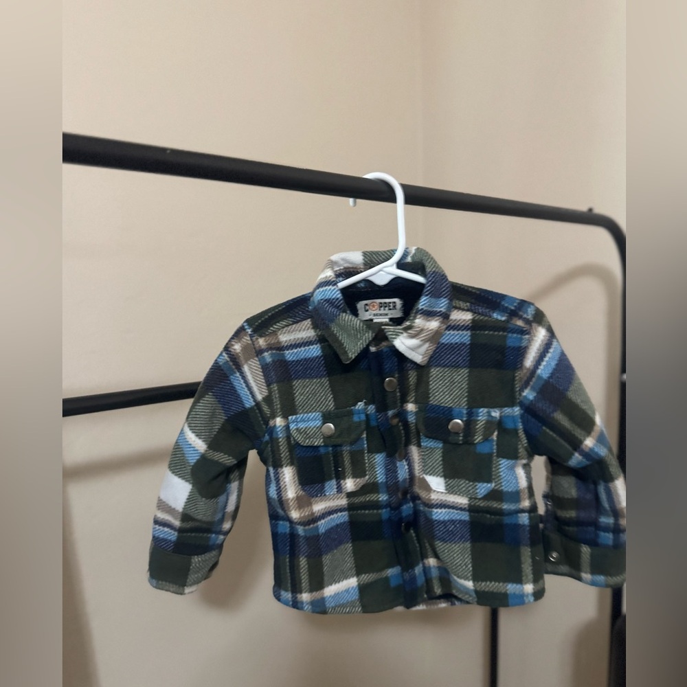 Copper Denim Kids Plaid Jacket